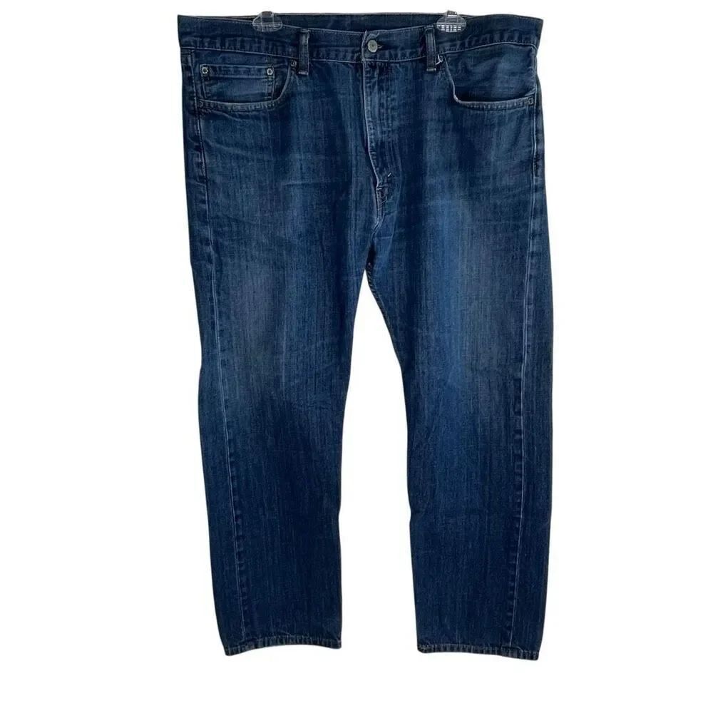 Levi's 505 Mens Regular Fit Straight Leg Denim Jeans Mid Wash Blue Size 40x32